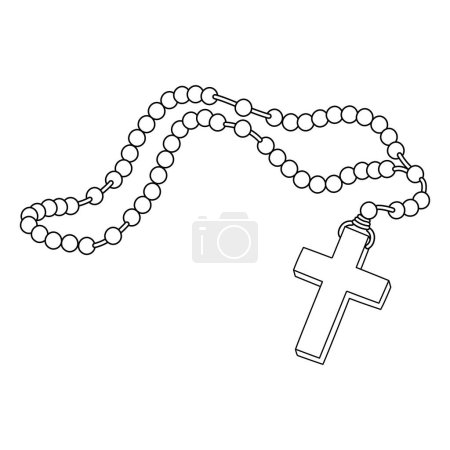 A cute and funny coloring page of Rosary. Provides hours of coloring fun for children. Color, this page is very easy. Suitable for little kids and toddlers.