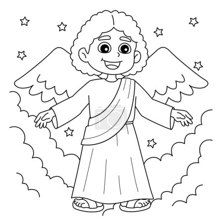A cute and funny coloring page of Archangel. Provides hours of coloring fun for children. Color, this page is very easy. Suitable for little kids and toddlers.