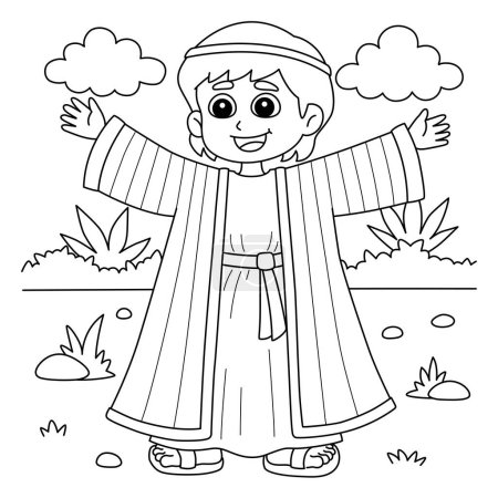 A cute and funny coloring page of Joseph. Provides hours of coloring fun for children. Color, this page is very easy. Suitable for little kids and toddlers.