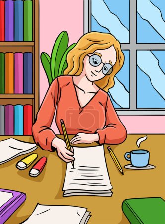This cartoon clipart shows a lead author illustration.