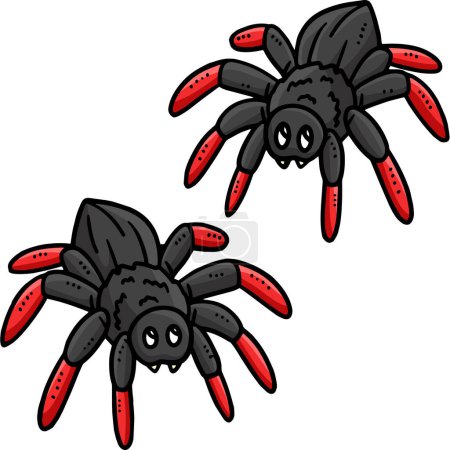 Illustration for This cartoon clipart shows a Baby Spider illustration. - Royalty Free Image