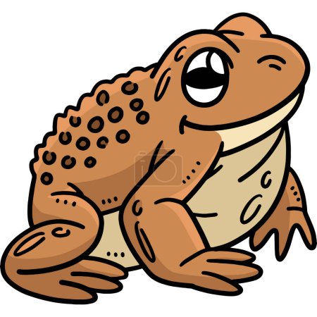 Este clipart de dibujos animados muestra una ilustración de la rana madre.