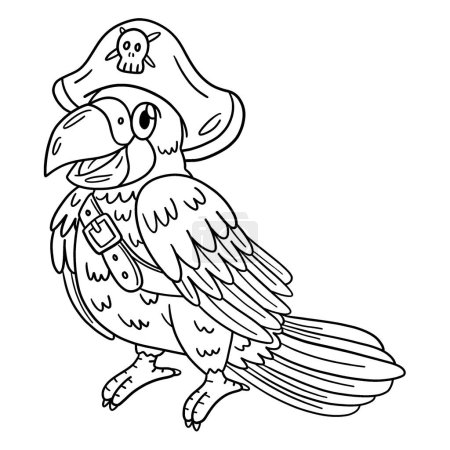 A cute and funny coloring page of a Pirate Parrot. Provides hours of coloring fun for children. Color, this page is very easy. Suitable for little kids and toddlers.