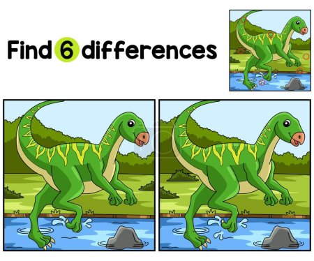 Find or spot the differences on this Qantassaurus Dinosaur Kids activity page. It is a funny and educational puzzle-matching game for children.