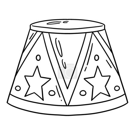 Illustration for A cute and funny coloring page of a Circus Podium. Provides hours of coloring fun for children. To color, this page is very easy. Suitable for little kids and toddlers. - Royalty Free Image