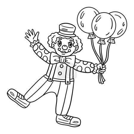 Eine süße und lustige Malseite eines Zirkusclowns, der Luftballons verkauft. Bietet stundenlangen Malspaß für Kinder. Zum Einfärben ist diese Seite sehr einfach. Geeignet für kleine Kinder und Kleinkinder.