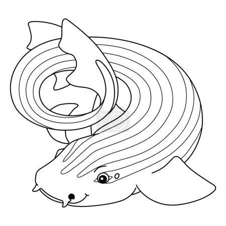A cute and funny coloring page of a Pyjama Shark. Provides hours of coloring fun for children. To color, this page is very easy. Suitable for little kids and toddlers. 