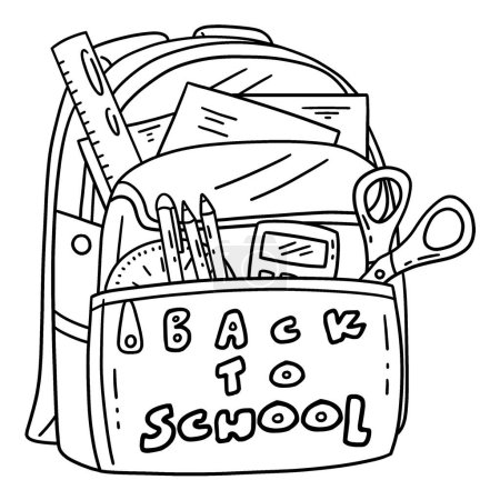 A cute and funny coloring page of a First Day of School Back to School Bag. Provides hours of coloring fun for children. To color, this page is very easy. Suitable for little kids and toddlers.