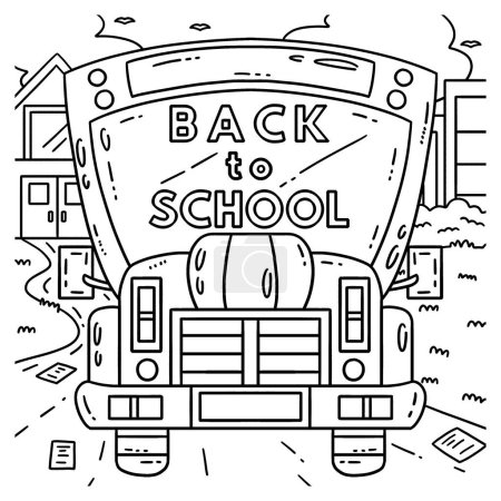A cute and funny coloring page of a First Day of School Back to School Bus. Provides hours of coloring fun for children. To color, this page is very easy. Suitable for little kids and toddlers.