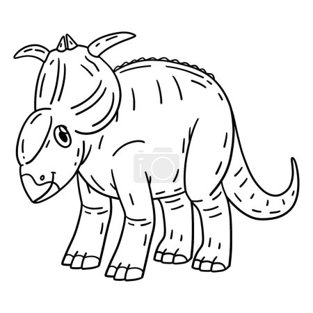 A cute and funny coloring page of a Pachyrhinosaurus Dinosaur. Provides hours of coloring fun for children. To color, this page is very easy. Suitable for little kids and toddlers.