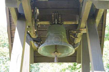 Photo for Vintage bell under wooden roof - Royalty Free Image