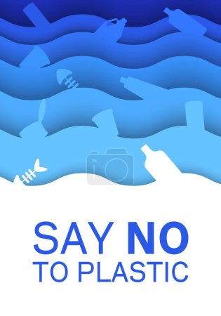 Ecological problem. Planet Earth is full of rubbish. Save the planet. Earth Day. Restoration of the ecology of the planet. Garbage in the ocean. Water pollution. plastic in water. Waste in the ocean