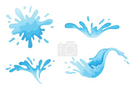 Water and juice splash liquide. Vector Illustration. A dripped droplet, micro tale of gravity and surface tension A spill shape, abstract artists delight born from accident A water splash, fleeting