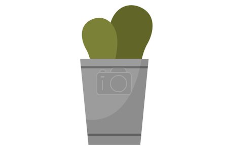 Illustration for House and home plant. Vector illustration. Use plants in decorative containers to bring different textures and colors into your room decoration gardening project An interior potted plant can be real - Royalty Free Image