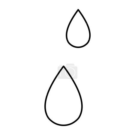 Illustration for Water and juice splash liquide. One line stroke outline vector Illustration A drop shape, basic unit in fascinating study of liquids A dripped droplet, small player in grand scheme of fluid movement - Royalty Free Image