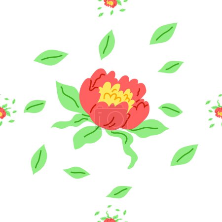 Illustration for Flower pattern vector illustration. The flower pattern concept celebrated beauty nature The unending floral design represented cycle life The decoration featured textured flower pattern The intricate - Royalty Free Image