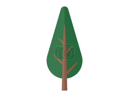 Illustration for Tree vector illustration. The environment provides necessary conditions for growth and development trees The changing seasons bring about transformation in colors and textures leaves The organic shape - Royalty Free Image