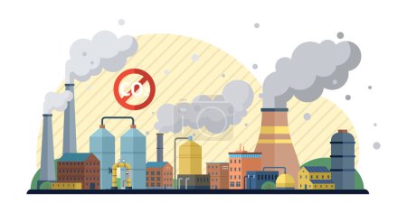 Illustration for Carbon dioxide vector illustration. The climate crisis intensifies as carbon dioxide levels continue to rise The carbon dioxide concept serves as wake-up call for environmental awareness - Royalty Free Image