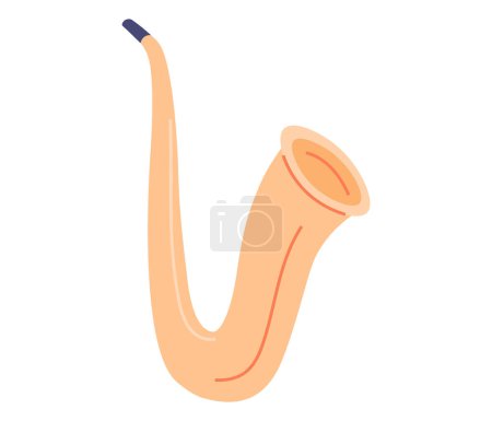 Illustration for Musical instruments vector illustration. World Music Day embraces diversity tunes, harmonizing cultures Instrumental leisure offers serene escape into world rhythmic bliss. Yellow saxophone - Royalty Free Image