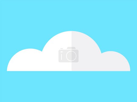 Illustration for Cloud vector illustration. Cloud metaphors reflect ethereal beauty environment around us Misty vapors rise, forming celestial mist envelops heavenly clouds Natures artwork - Royalty Free Image