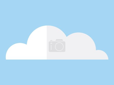 Illustration for Cloud vector illustration. Fluffy cumulus clouds drift effortlessly, adding touch magic to high sky Cloud metaphors weave story natures mood, reflected in changing clouds - Royalty Free Image