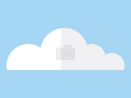 Illustration for Cloud vector illustration. Fluffy clouds cascade, forming heavenly waterfall in vast expanse sky Meteorology studies intricacies cloud formations, unraveling their mysteries - Royalty Free Image