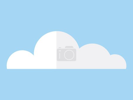 Illustration for Cloud vector illustration. The environments ambiance is influenced by natural movement clouds Winds whisper through cloudscape, shaping contours fluffy cumulus - Royalty Free Image
