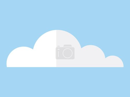 Illustration for Cloud vector illustration. Wind patterns influence movement and shape cumulus clouds in sky Dreamlike clouds create sense wonder, turning atmosphere into canvas - Royalty Free Image