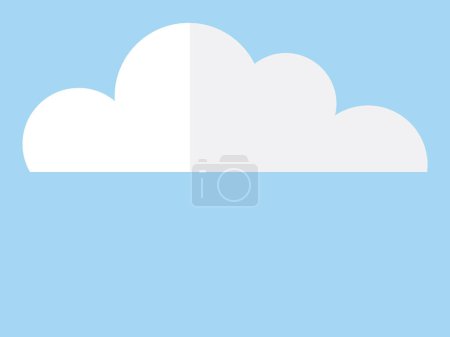 Illustration for Cloud vector illustration. The atmosphere, adorned with clouds, transforms into canvas ever-shifting art Meteorology delves into science clouds, deciphering their atmospheric dance - Royalty Free Image