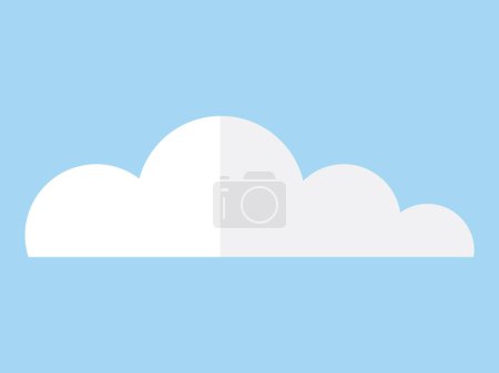 Illustration for Cloud vector illustration. Heavenly clouds create breathtaking panorama, accentuating beauty nature Winds sweep across high sky, shaping direction fluffy clouds - Royalty Free Image