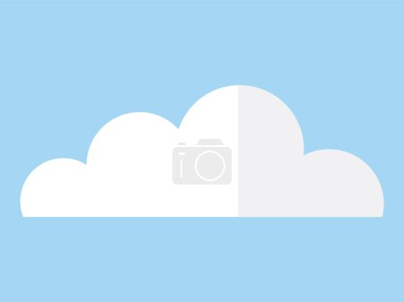 Illustration for Cloud vector illustration. Cloud metaphors intertwine, creating poetic narrative in ever-changing sky Fluffy cumulus clouds create dreamscape unfolds high in heavenly realm - Royalty Free Image