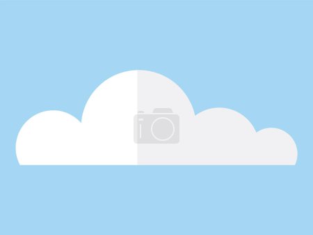 Illustration vectorielle Cloud. Les nuages cumulés, comme les barbe à papa, flottent haut dans le ciel, créant une scène rêveuse Le temps nuageux transforme l'atmosphère en toile où les nuages prennent vie