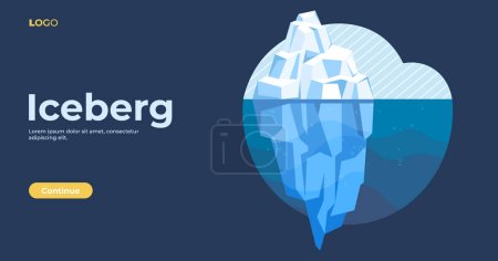 Ilustración de Ilustración vectorial de glaciares. Icebergs, como esculturas congeladas, navegan mares polares con gracia Glaciares, como custodios congelados, guardan secretos Tierras más allá de paisajes antárticos, con sus glaciares - Imagen libre de derechos