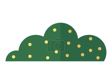 Illustration for Bush vector illustration. The wild plant thicket symbolizes untamed beauty untouched nature Planting blooming shrubs adds burst color to organic canvas environment The bush metaphor resonates - Royalty Free Image