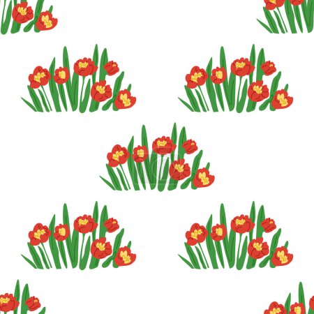 Téléchargez les illustrations : Illustration vectorielle motif fleur. Le design fleuri ajouté touche élégance à la pièce Les rideaux fleuris apporté sens fraîcheur à l'espace Les plantes à fleurs dans le jardin créé coloré et fleuri - en licence libre de droit