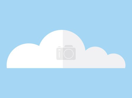 Illustration for Cloud vector illustration. Natural cloudscape formations paint sky in mesmerizing display nature Cloudy weather brings sense mystery, with misty vapors dancing in air - Royalty Free Image