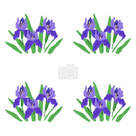 Illustration for Flower pattern vector illustration. The flower pattern metaphor conveyed essence growth and transformation The flowery scent perfume lingered in air The flowered wallpaper provided serene backdrop - Royalty Free Image