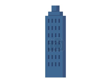 Illustration for Skyscraper vector illustration. The front view skyscrapers reveals intricacies modern urban structures Multistorey buildings shape environment, creating urban architectural tapestry - Royalty Free Image