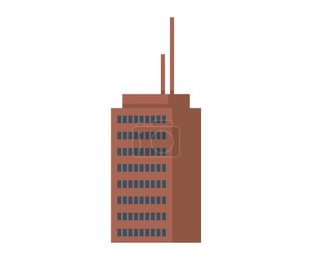 Foto de Ilustración del vector rascacielos. Los rascacielos de fachada alta simbolizan el dinamismo de los paisajes urbanos Los entornos urbanos están formados por estructuras de varios pisos rascacielos La industria de la construcción prospera - Imagen libre de derechos