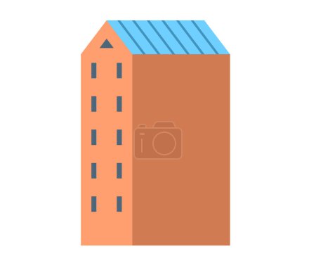 Illustration for Skyscraper vector illustration. Urban perspectives are enriched by dynamic presence towering skyscrapers Real estate values appreciate with allure high-end residential properties Skyscrapers symbolize - Royalty Free Image