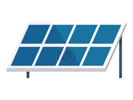Illustration for Solar panel vector illustration. Green technology drives adoption sustainable practices Innovative approaches are needed to achieve sustainable energy goals Solar power stations harness suns energy - Royalty Free Image