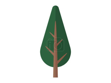 Illustration for Tree vector illustration. Trees grow and adapt to their environment through biological processes Living organisms, including trees, contribute to overall ecosystem The growing presence vegetation - Royalty Free Image