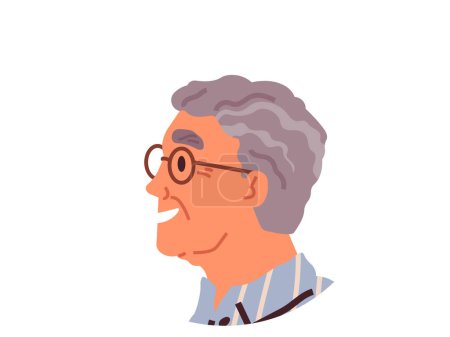 Illustration for Elderly people vector illustration. The concept elderly people encompasses diverse experiences and perspectives aging population Social connections and relationships are vital for well being elderly - Royalty Free Image