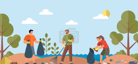 Illustration for Eco activism vector illustration. Eco activism is heartbeat nature, rhythmic call to safeguard our environment The eco activism metaphor is torch illuminating path to ecological responsibility - Royalty Free Image