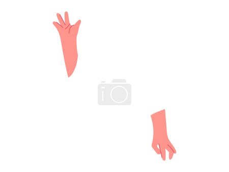 Illustration for Body part vector illustration. Educational gestures bridge gap, making complex anatomical concepts accessible to diverse learners Body shape awareness contributes to well-rounded approach to health - Royalty Free Image