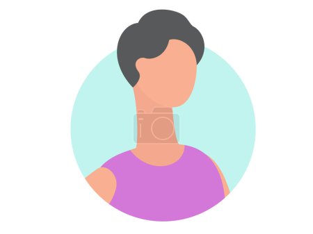 Illustration for Person icon vector illustration. A picture captures moment in time, offering glimpse into persons life Users on social platforms connect with people from diverse backgrounds and experiences Faces - Royalty Free Image