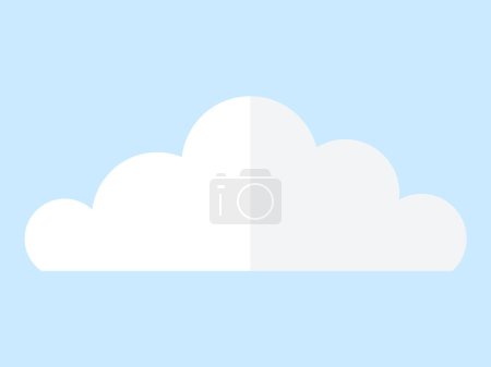 Illustration vectorielle Cloud. Cumulus nuages, comme le coton sculpté, la grâce des cieux avec leur beauté naturelle variations saisonnières se manifestent dans le paysage nuageux, chaque nuage racontant histoire unique