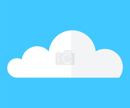 Illustration vectorielle Cloud. Nuages cumulus moelleux créent un paysage de rêve se déroule haut dans le royaume céleste L'ambiance des environnements est influencée par les nuages de mouvement naturel