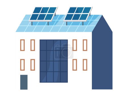 Ilustración de Ilustración del vector de energía solar. Conceptos de energía solar enfatizan aspectos sostenibles y ecológicos generación de energía La tecnología fotovoltaica está a la vanguardia en la generación eficiente de energía - Imagen libre de derechos