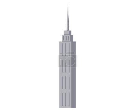 Ilustración de Ilustración del vector rascacielos. Los rascacielos dominan el horizonte urbano, mostrando destreza arquitectónica Los exteriores del edificio se elevan alto, reflejando la evolución de la construcción moderna Los rascacielos de fachada alta - Imagen libre de derechos